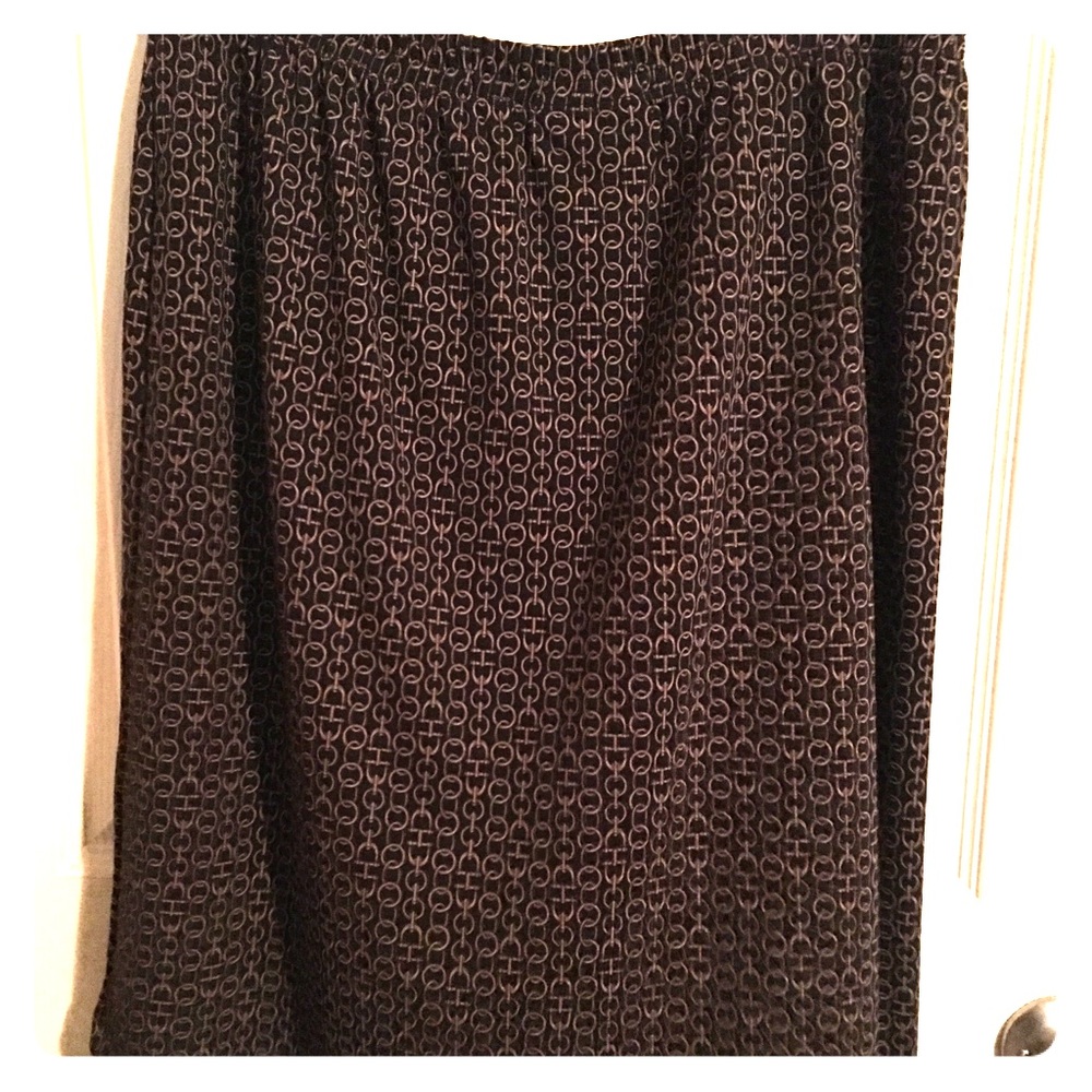 Knee length faux wrap skirt